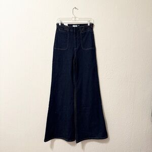NWT Dark Wash Wide Leg High Rise Jeans Size 27